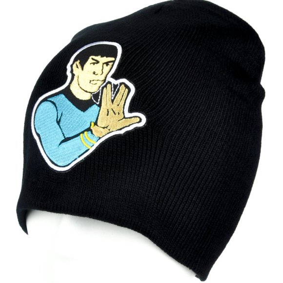 Spock Vulcan Salute Hand Beanie Knit Cap Hat Star Trek Starship Enterprise SciFi - Picture 3 of 9